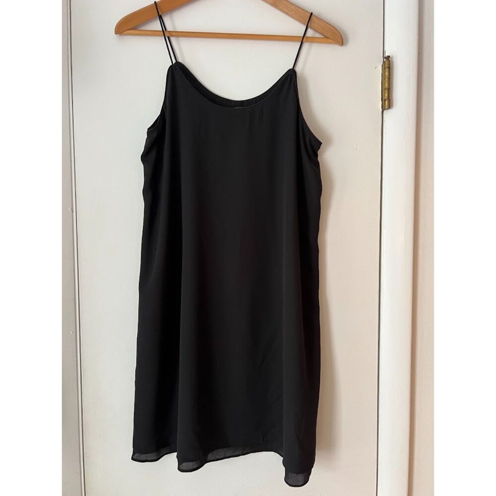 Alya Black Spaghetti Strap Mini Dress, Size S